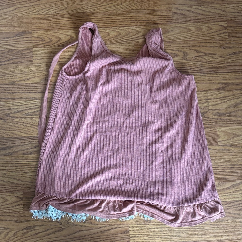 Blu Heaven lace-back tank top